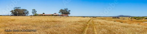 Ruins of old farmstead buildings, colonial heritage site, Langebaan