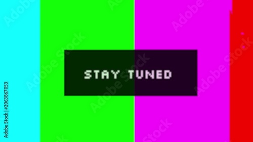 Stay Tuned TV Color Bars Animation