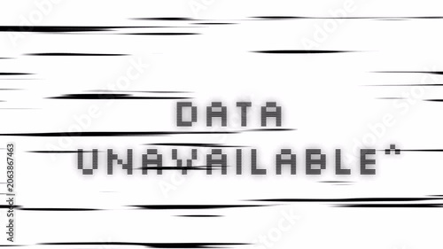 Data Unavailable Glitch Error Screen Animation