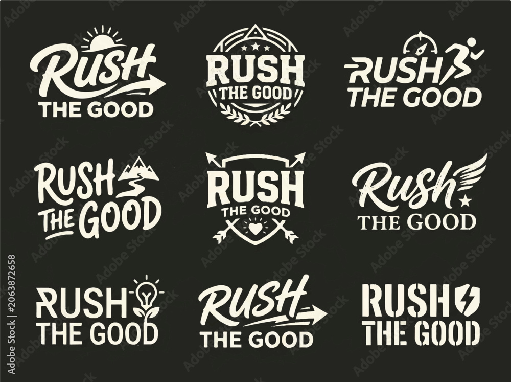 Fototapeta premium Rush The Good Typography.