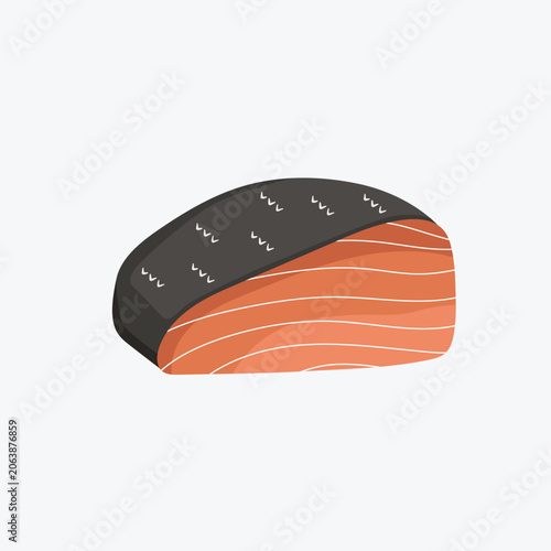 Fresh salmon fillet vector illustration