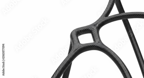 Abstract macro shot of a black metal structural lattice design.