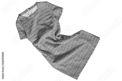 Tweed dress isolated