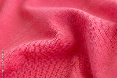 Pink Knit Fabric Texture Close Up