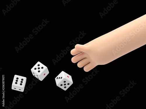 Фотография Man throws dice