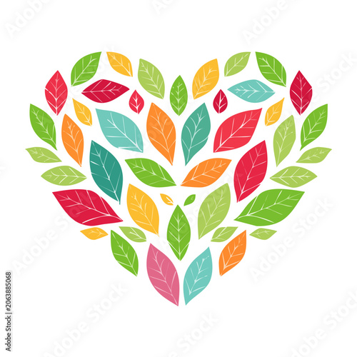 Autumn leaves flat design vector pattern