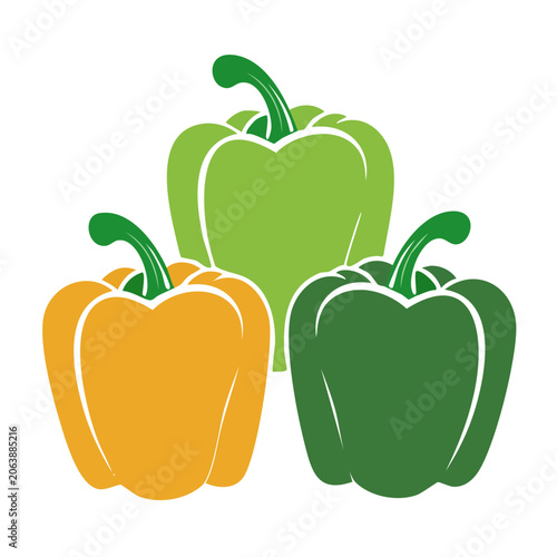 Flat design avocado and vegetables isolated