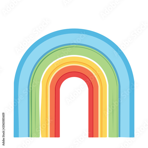 Rainbow arch vector graphic