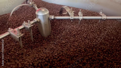 Traditional Coffee Roasting Process in Vietnam - Fresh Coffee Beans Being Roasted