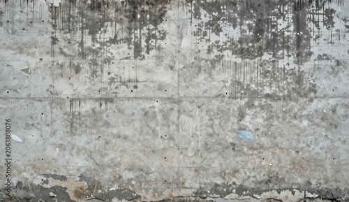 A Textured Weathered Concrete Wall with Water Stains