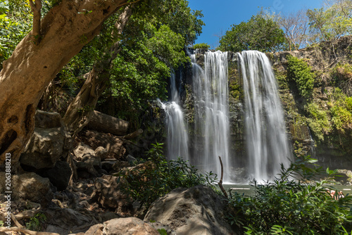 Llanos de Cortes Waterfall Cascading Over Cliffs in Costa Rica