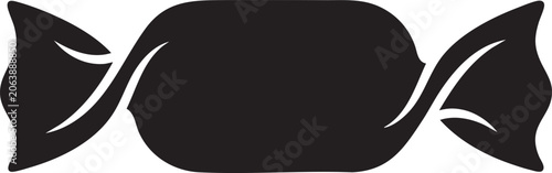 Foto Wrapped candy vector icon flat silhouette
