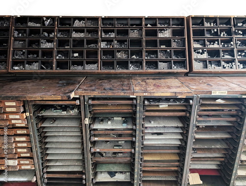 Vintage Letterpress Workshop Movable Type Cases