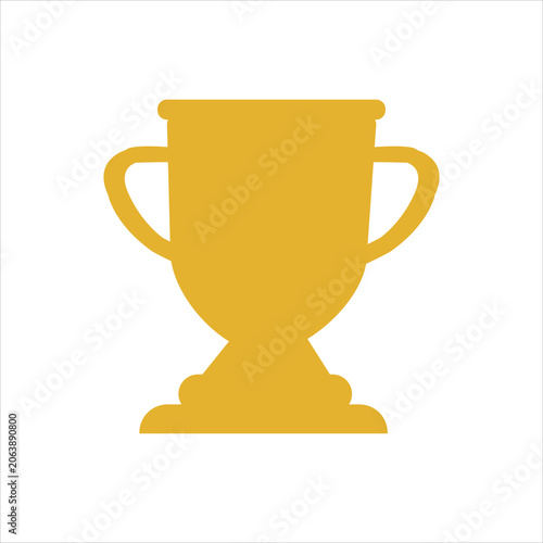 Golden trophy cup icon