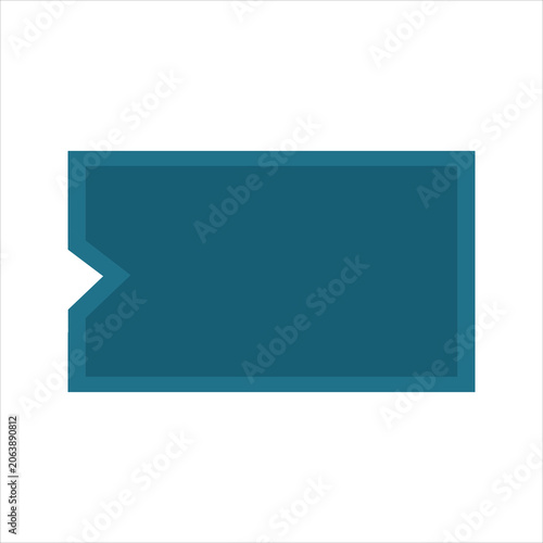 Teal ticket stub icon