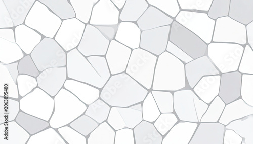 Broken White Mosaic Tile Pieces.