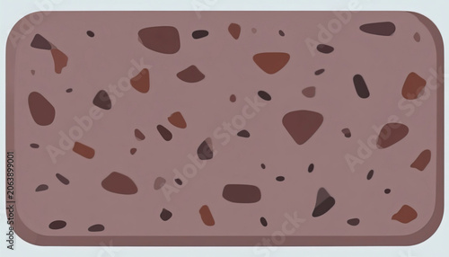 Brown Terrazzo Patterned Flooring Surface Closeup.
