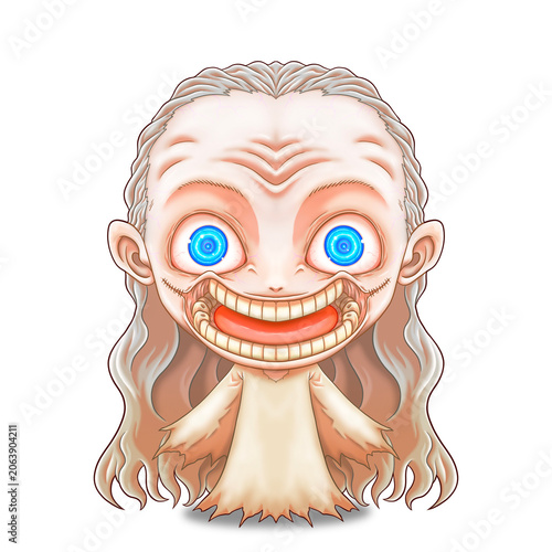 Konstfotografi Cute Monster Banshee Cartoon Character Illustration
