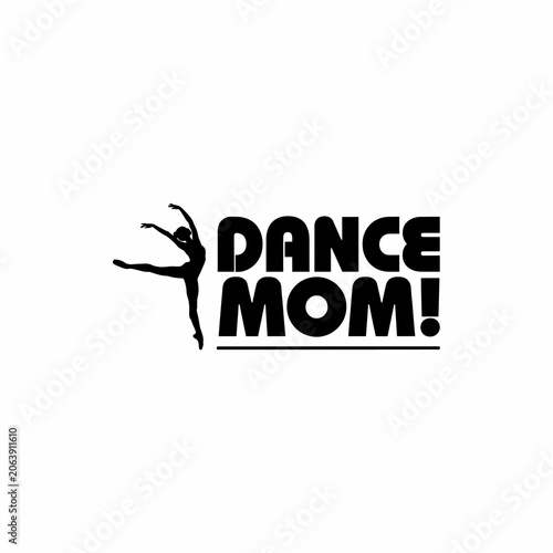 Female dance art logo, ballet dance class logo
