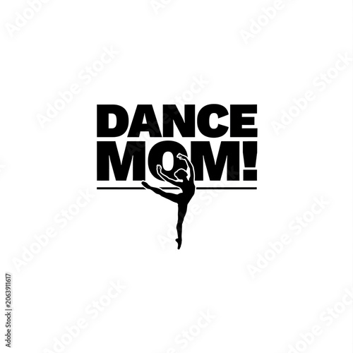 Female dance art logo, ballet dance class logo
