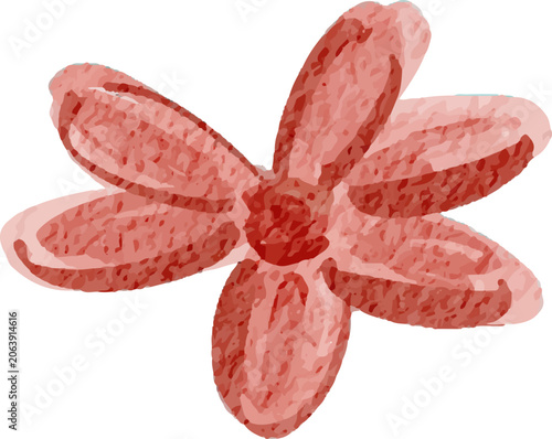 colorful illustration of flower petals and leaf clip art for background, wallpaper, card design