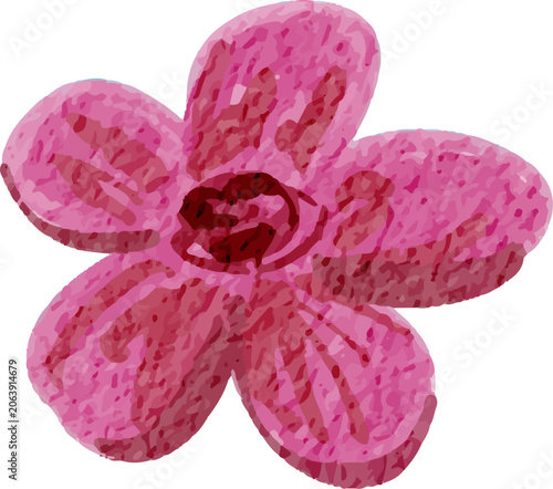 colorful illustration of flower petals and leaf clip art for background, wallpaper, card design