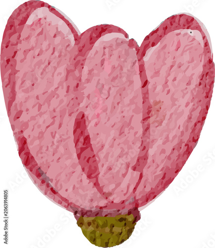 colorful illustration of flower petals and leaf clip art for background, wallpaper, card design