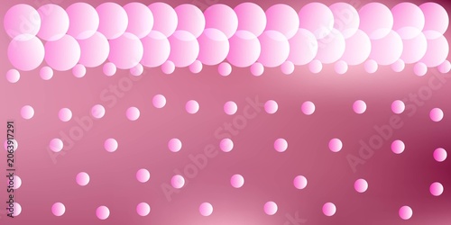Pink bubble grid pattern with lights isolated on white background, Vector