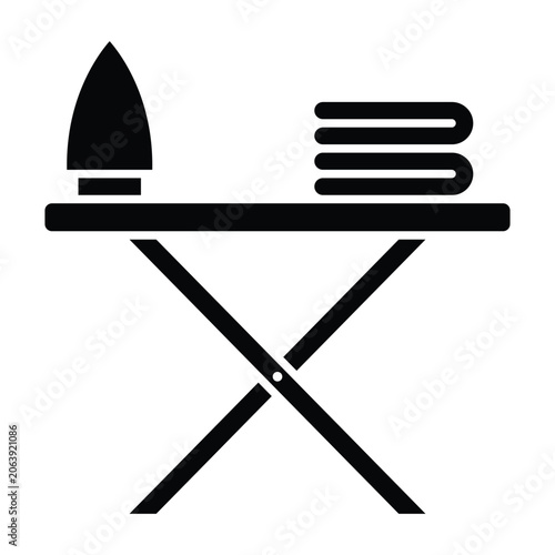 Ironing Board Icon Design Template Simple and Modern