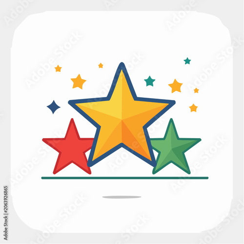 Colorful Stars Illustration