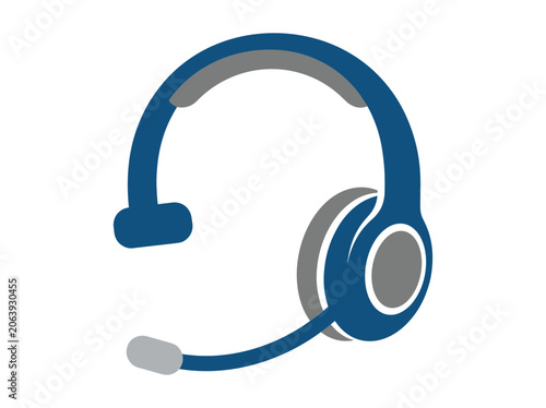 Headset with microphone for communication and support.