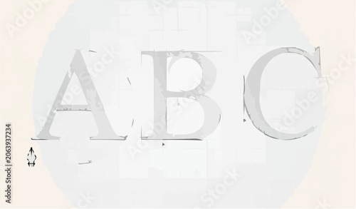 hand drawn vector illustration of a sketch alphabet
