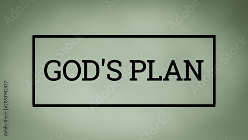 Motivational bible word of god with black border line on light color background. Christian faith