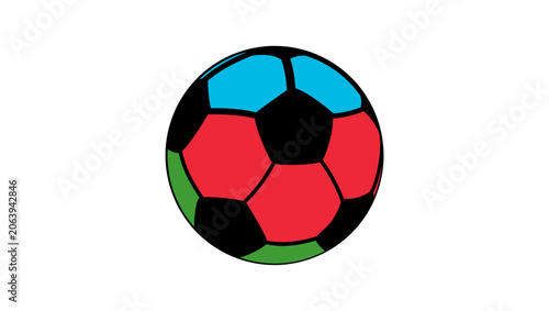 Canvastavla Azerbaijan football flag, color vector illustration