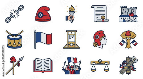Photos French Revolution Symbols and Icons.