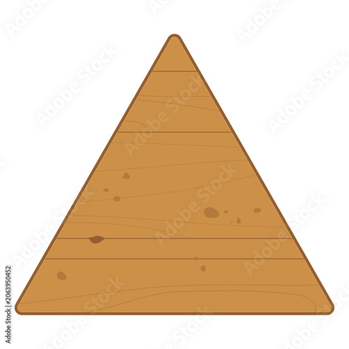 Wooden Triangle Signpost illustration cartoon