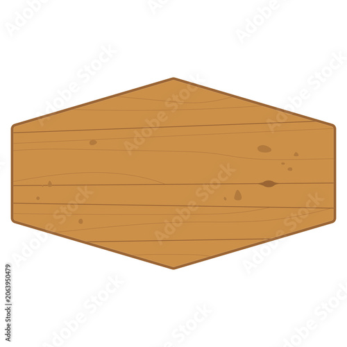 Wooden Hexagon Signpost illustration cartoon