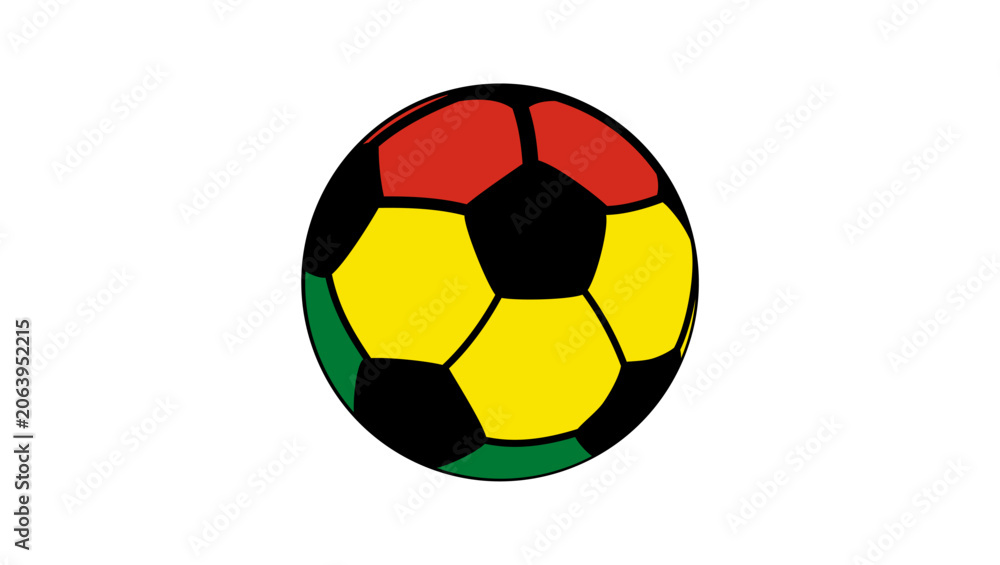 Fototapeta premium Bolivia football flag, color vector illustration
