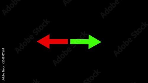 Left and right arrow pointer icon sign symbol in trendy flat style.