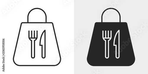 Takeaway Icon represents food delivery services, carryout meals, and convenient dining options.