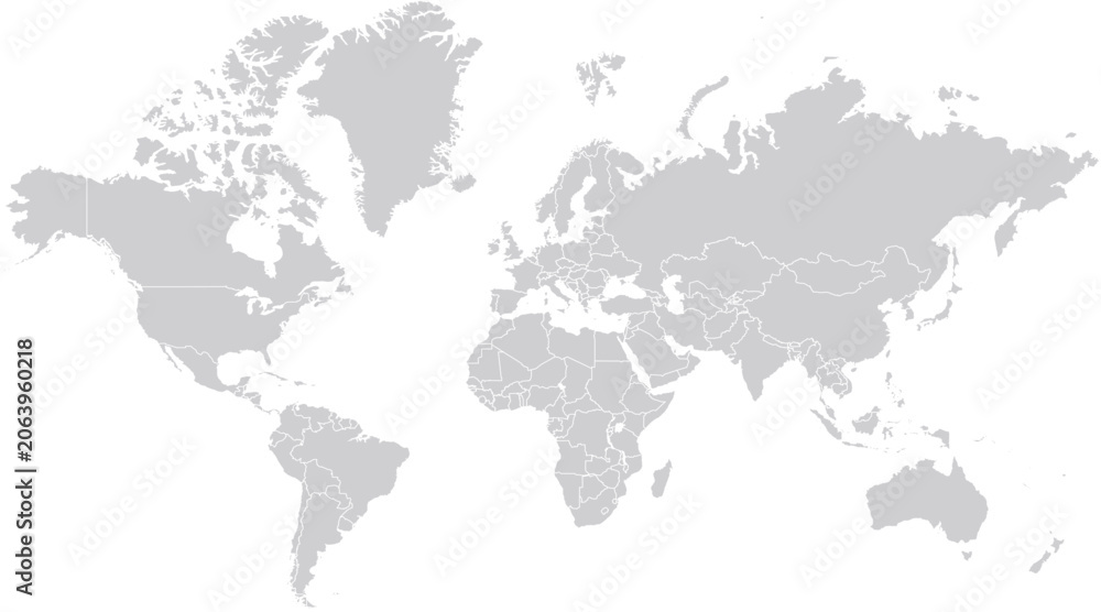Fototapeta premium Modern design vector world map