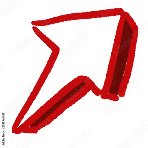 arrow sign brush hand drawn icon 