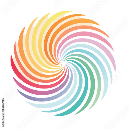 Colorful Abstract Spiral Swirl Illustration