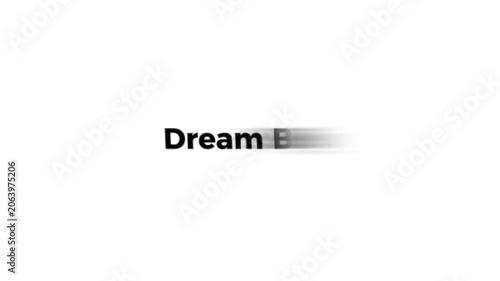 A black text logo with the word dream on a white background