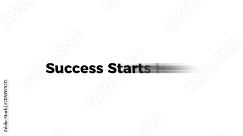 Black success sta logo on a white background with blur effect