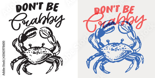 Foto Funny trendy hand drawn doodle lettering quote