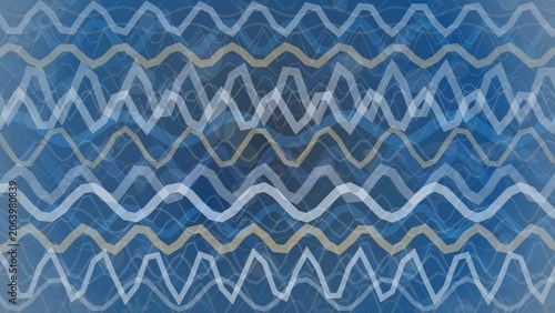 Abstract blue background with repeating wavy lines pattern