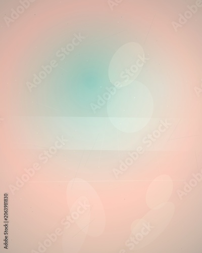 Abstract pink and mint green gradient circle on transparent