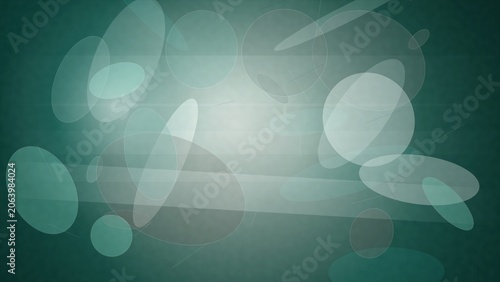 Abstract teal and green background with overlapping translucent shapes