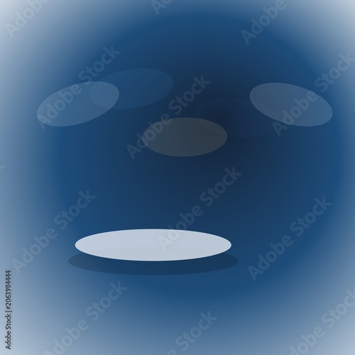 Abstract blue gradient background with minimalist shapes